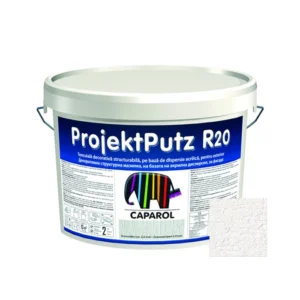 Tencuiala decorativa acrilica, Caparol Projektputz R20/K20, 2 mm, structurata, exterior, alb, 25 kg