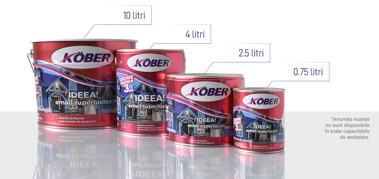 Vopsea alchidica pentru lemn / metal, Kober Ideea, interior / exterior
